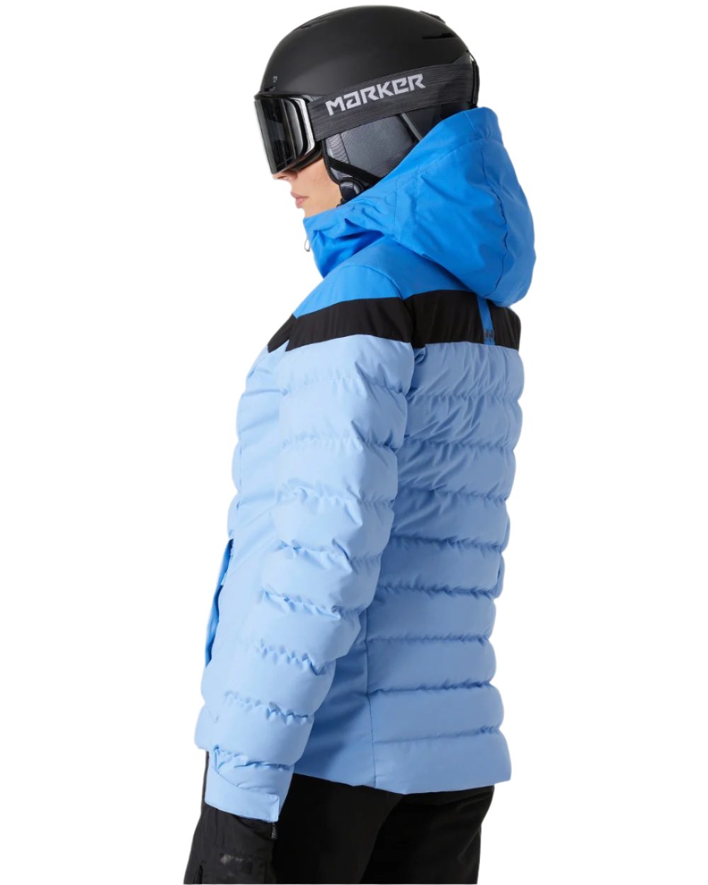 Bright Blue Coloured Helly Hansen Womens Imperial Puffy Jacket on white background
