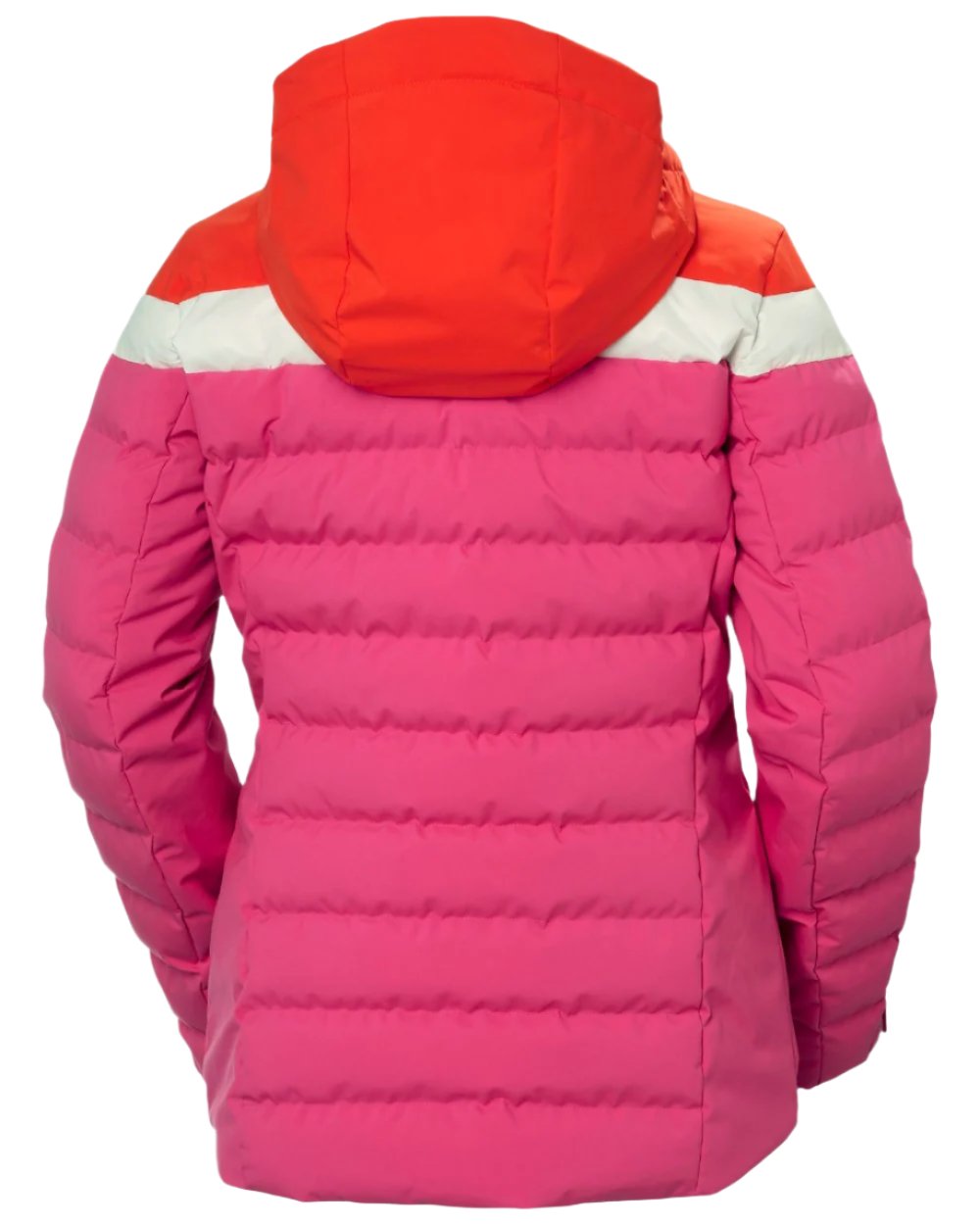 Dragon Fruit Coloured Helly Hansen Womens Imperial Puffy Jacket on white background