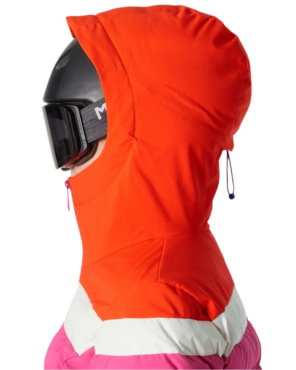 Dragon Fruit Coloured Helly Hansen Womens Imperial Puffy Jacket on white background