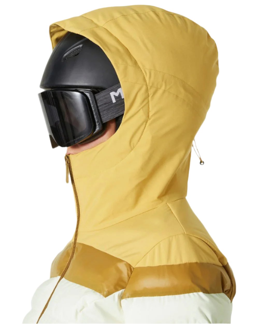 Gold Snow Coloured Helly Hansen Womens Imperial Puffy Jacket on white background