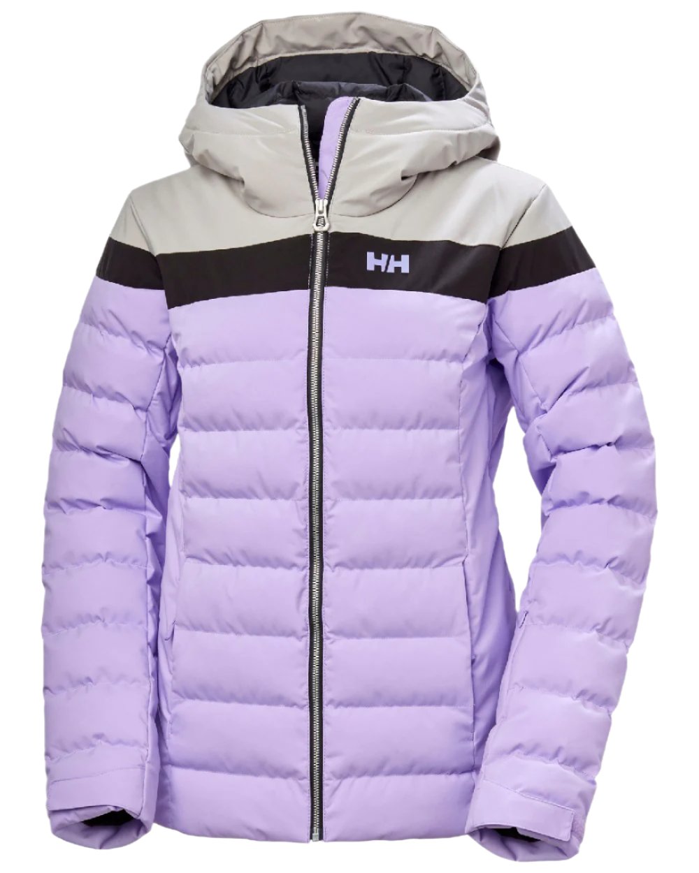 Heather Coloured Helly Hansen Womens Imperial Puffy Jacket on white background