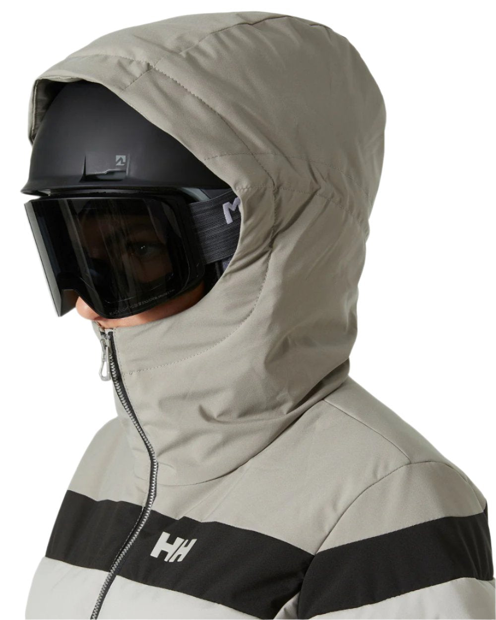 Mellow Grey Coloured Helly Hansen Womens Imperial Puffy Jacket on white background