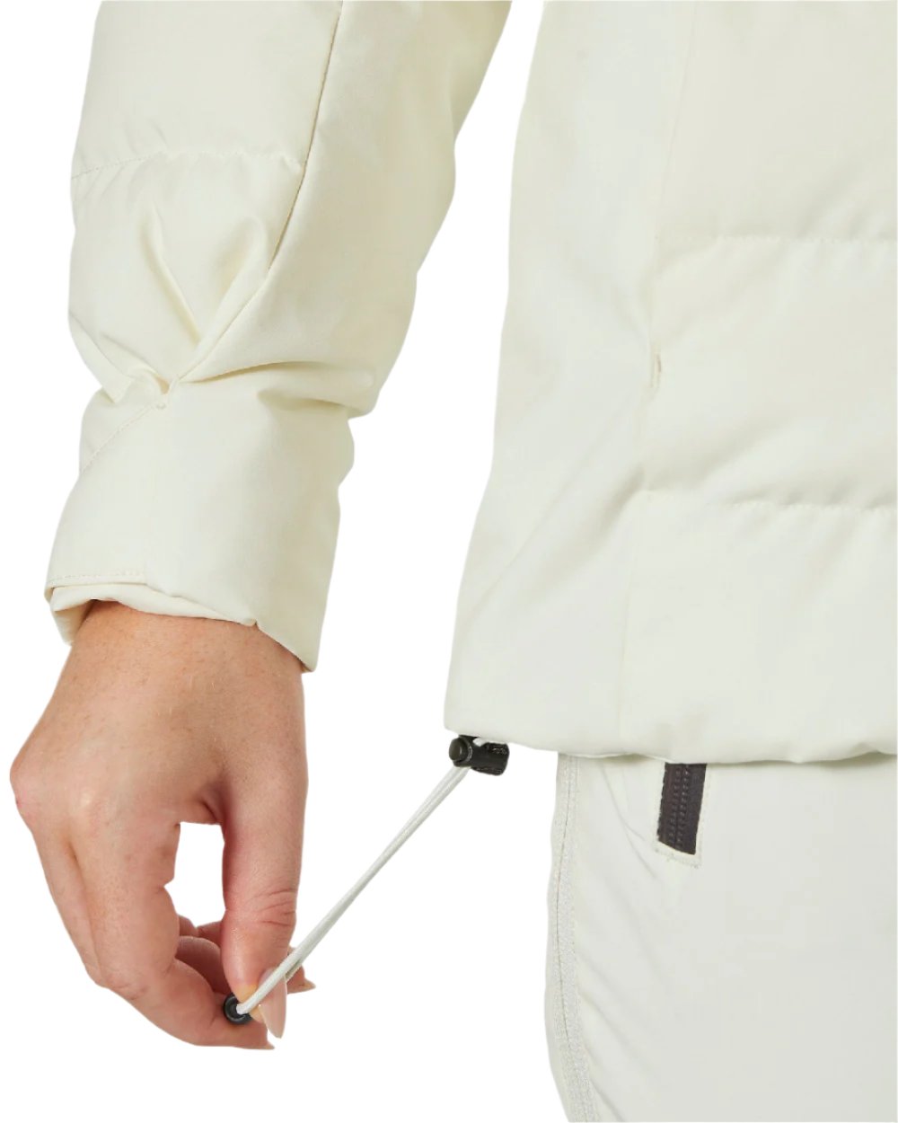 Snow Coloured Helly Hansen Womens Imperial Puffy Jacket on white background