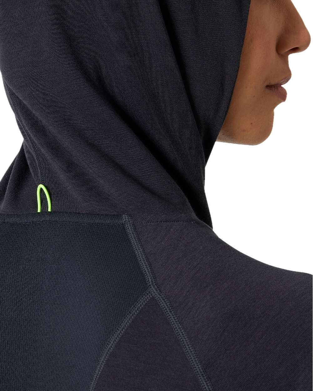 Ebony coloured Helly Hansen Womens Inshore Hoodie 2.0 on white background