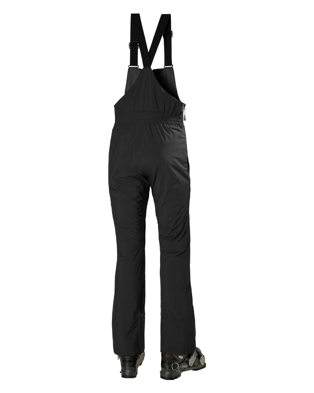 Black Coloured Helly Hansen Womens Legendary Insulated Bib Pants on white background