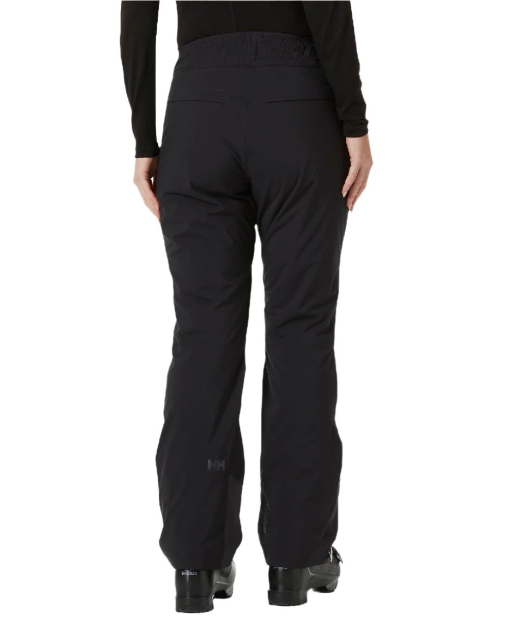 Black Coloured Helly Hansen Womens Legendary Insulated Ski Pants on white background