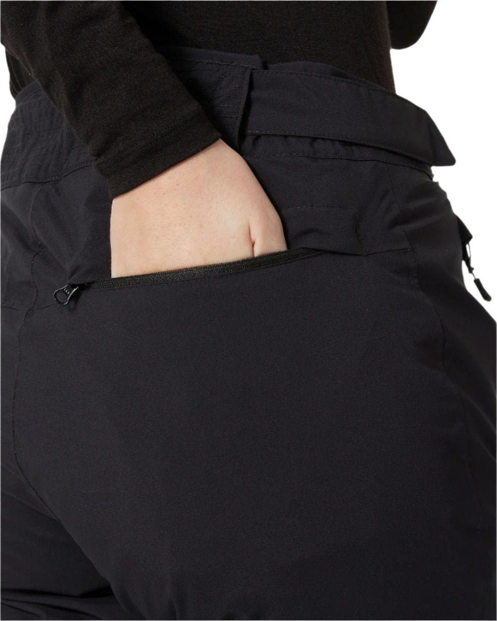 Black Coloured Helly Hansen Womens Legendary Insulated Ski Pants on white background