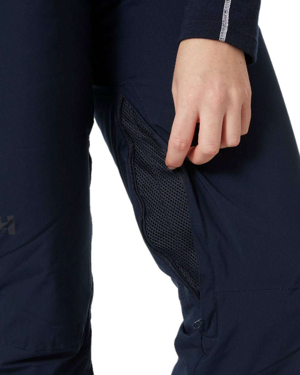 Navy Coloured Helly Hansen Womens Legendary Insulated Ski Pants on white background