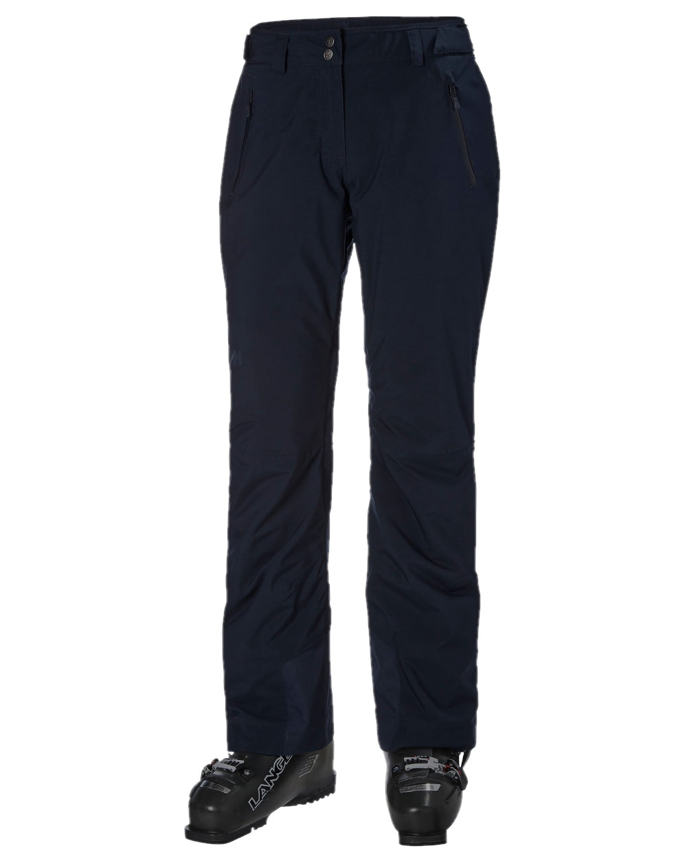 Navy Coloured Helly Hansen Womens Legendary Insulated Ski Pants on white background