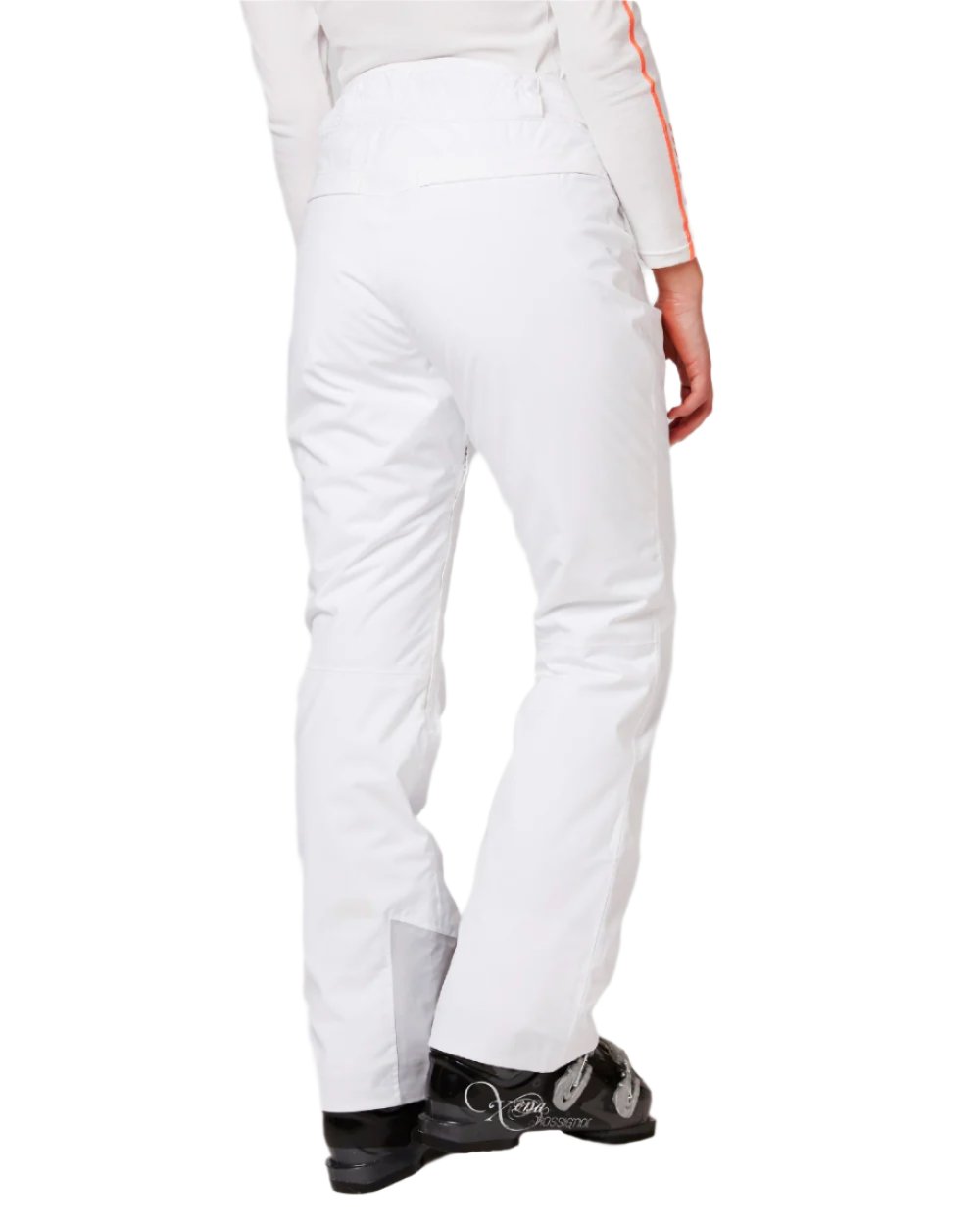 White Coloured Helly Hansen Womens Legendary Insulated Ski Pants on white background