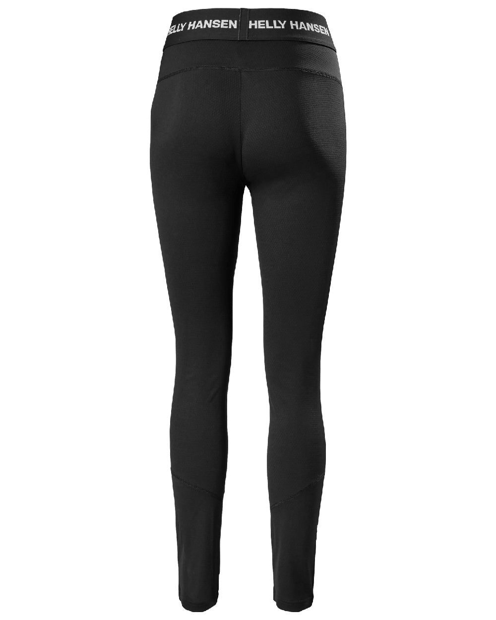 Black Coloured Helly Hansen Womens Lifa Active Base Layer Pants on white background