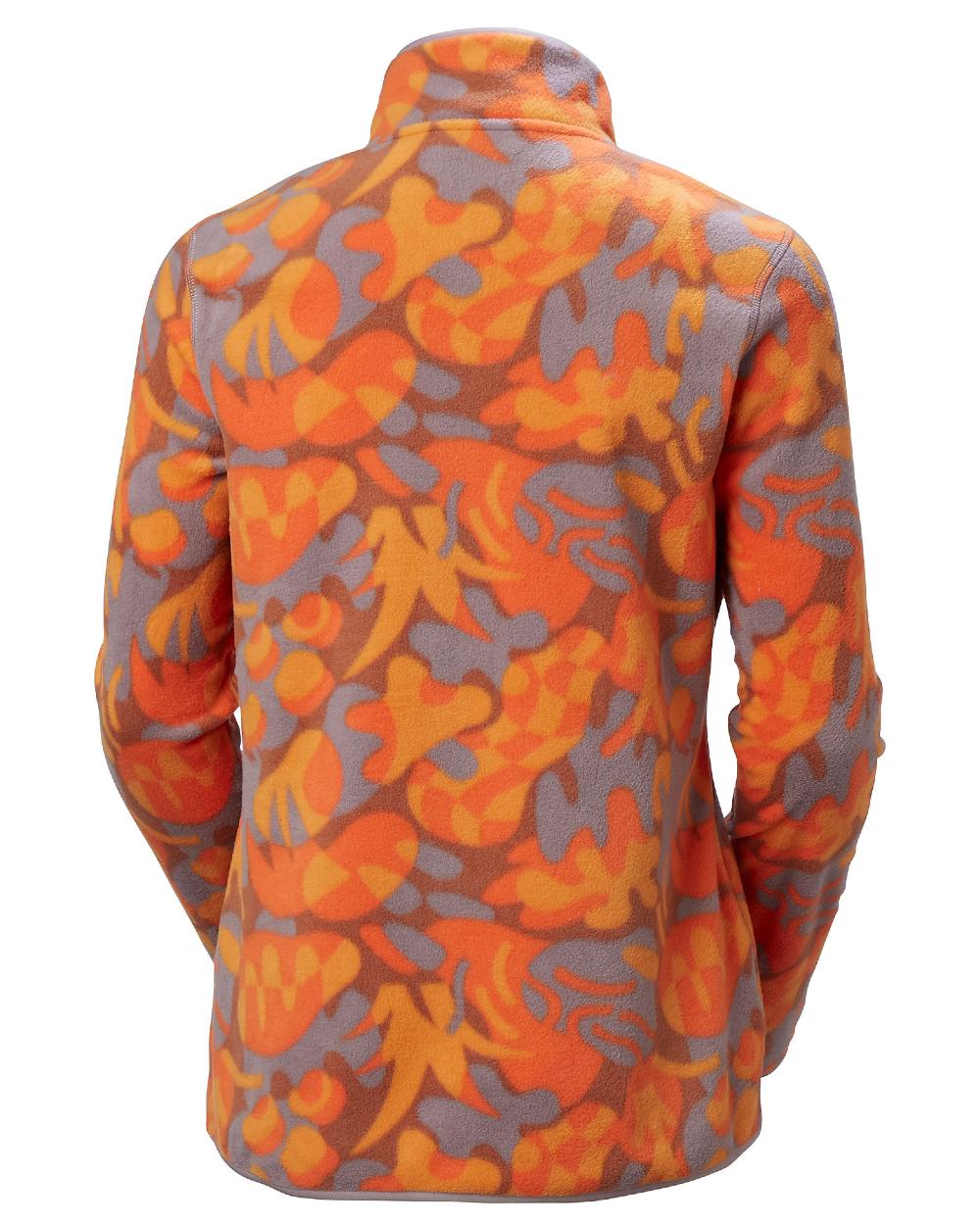 Bonfire Bruce coloured Helly Hansen Womens Maridalen Printed Fleece Jacket on white background