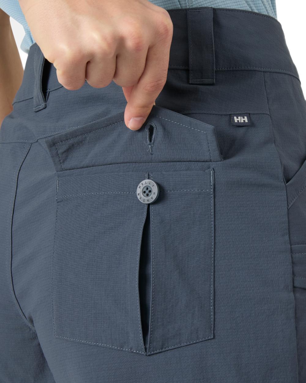 Alpine Frost coloured Helly Hansen Womens Maridalen Shorts on white background