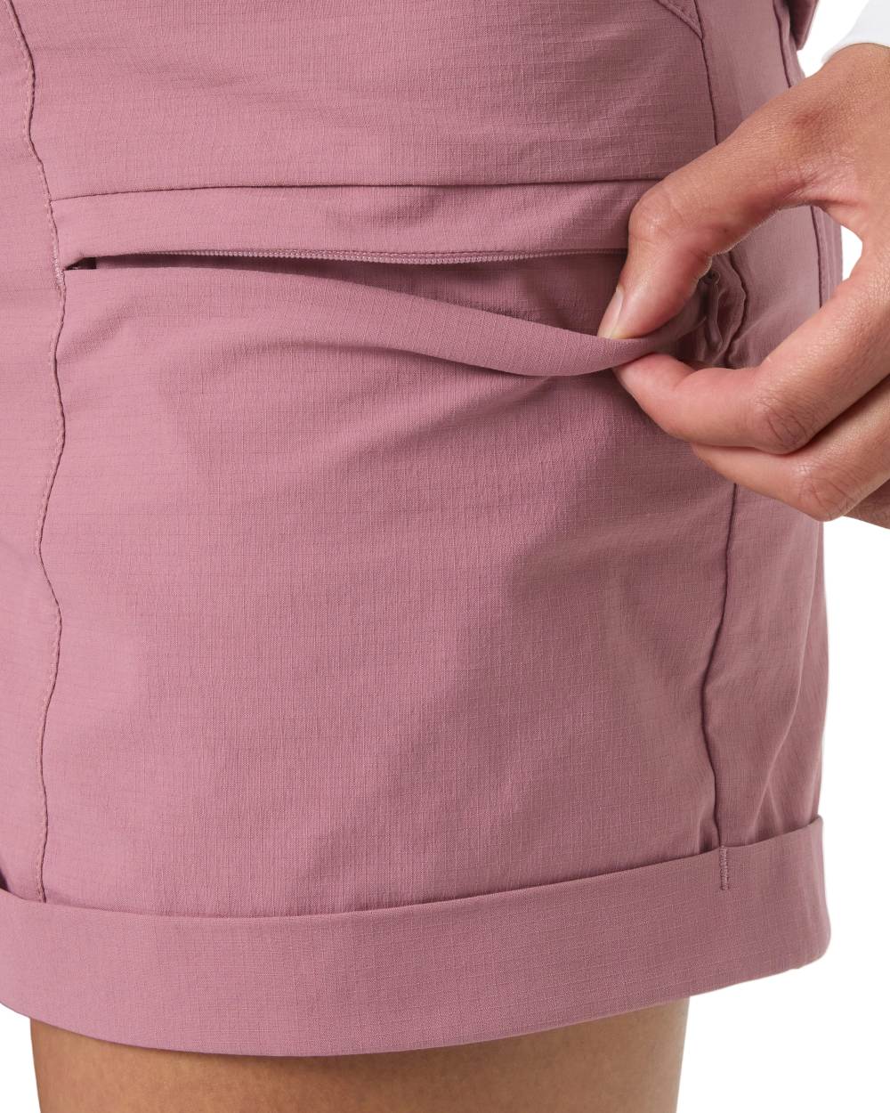 Wildberry coloured Helly Hansen Womens Maridalen Shorts on white background