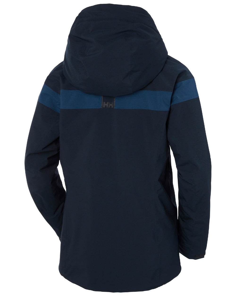 Navy Coloured Helly Hansen Womens Motionista Lifaloft Ski Jacket on white background