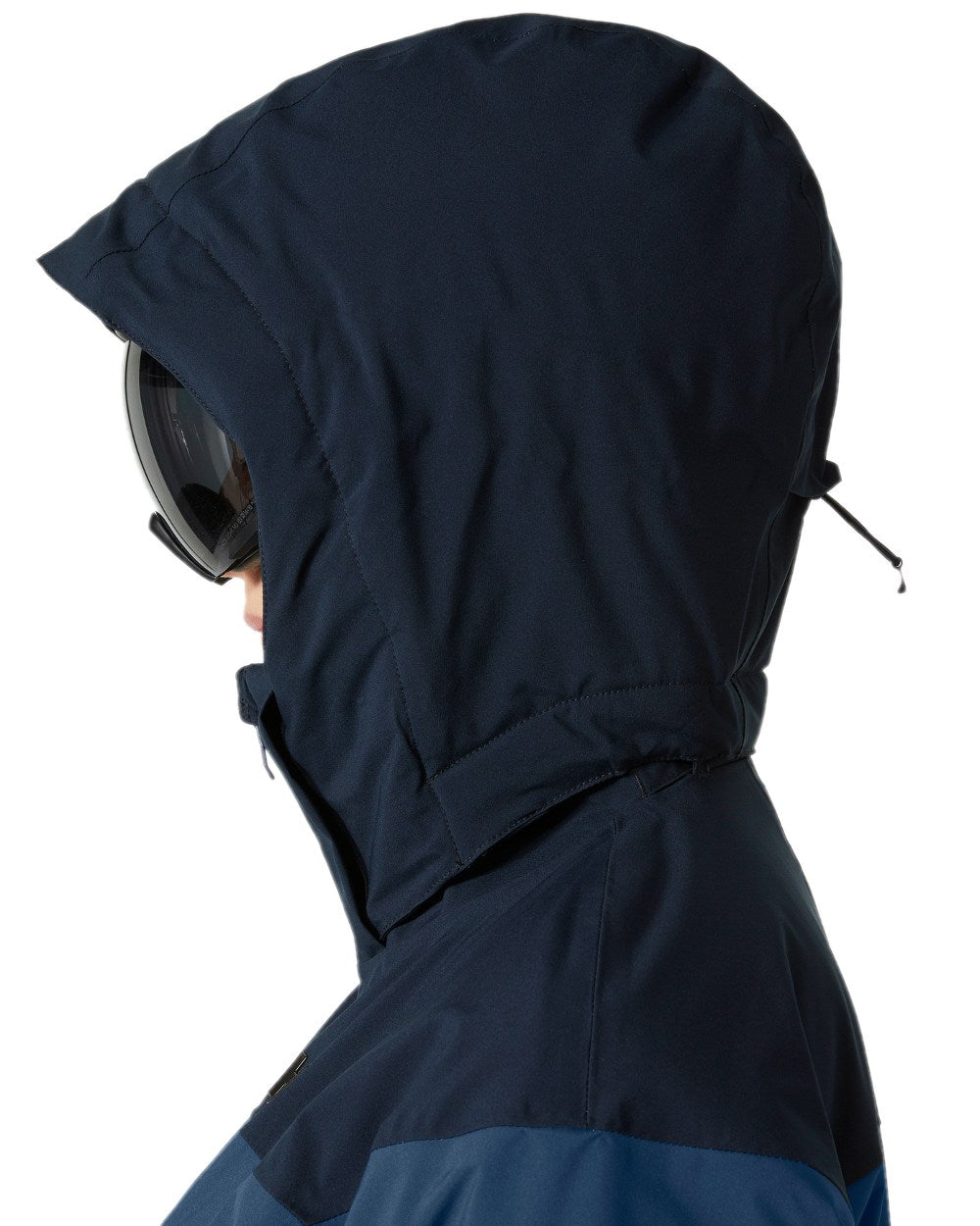 Navy Coloured Helly Hansen Womens Motionista Lifaloft Ski Jacket on white background