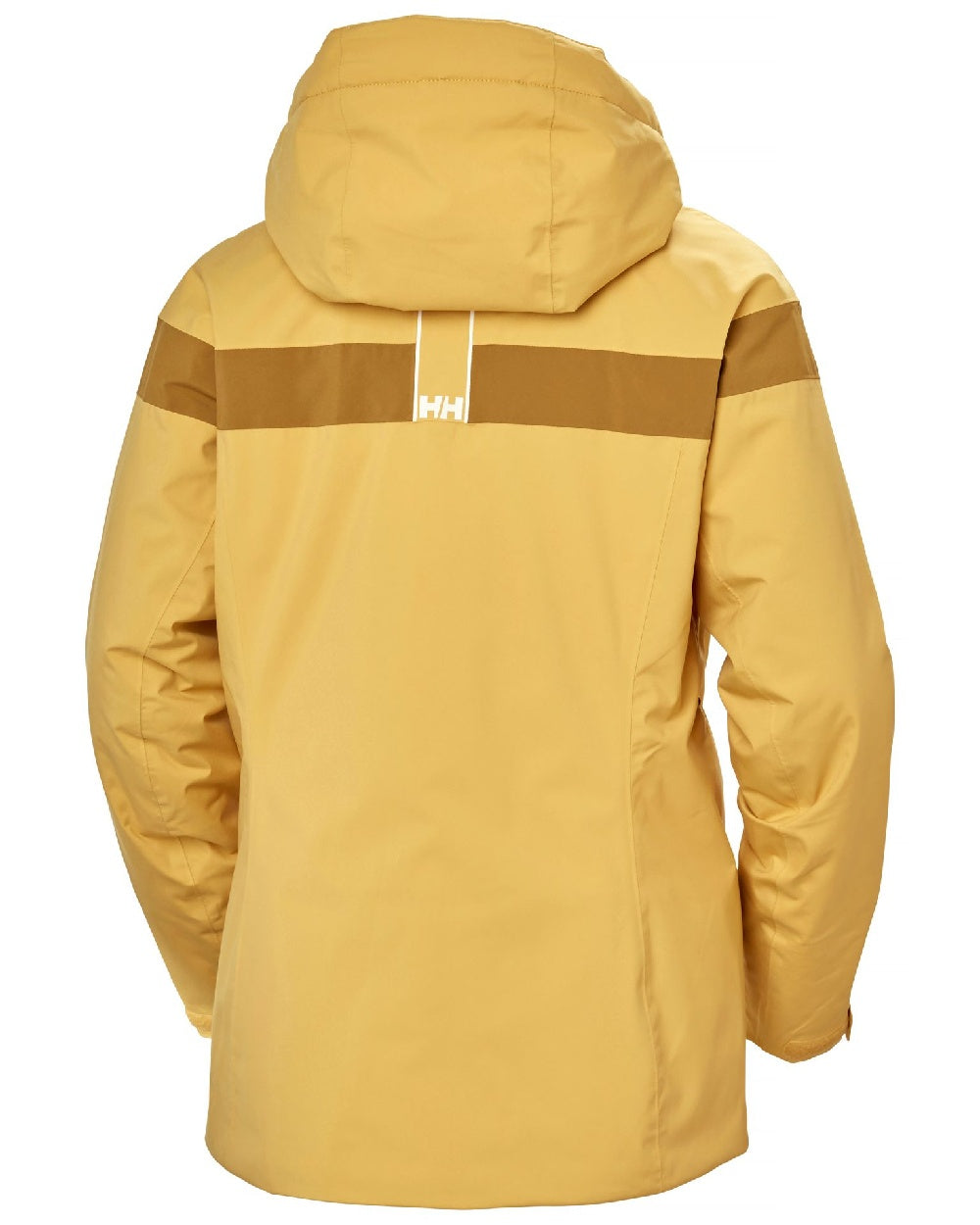 Sand Coloured Helly Hansen Womens Motionista Lifaloft Ski Jacket on white background