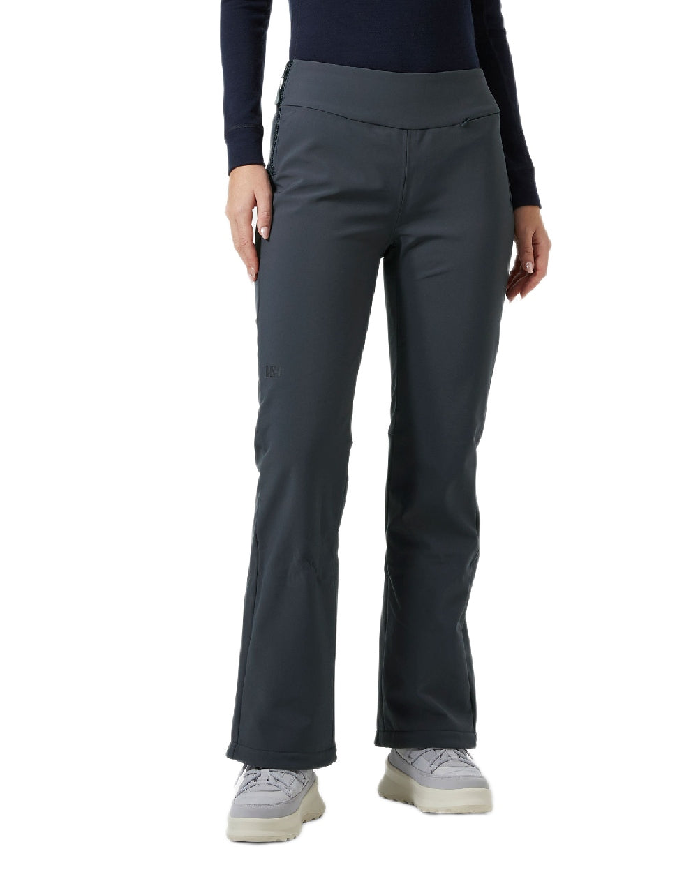 Alpine Frost Coloured Helly Hansen Womens Nora Softshell Pants on white background