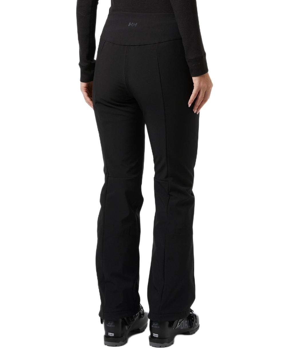 Black Coloured Helly Hansen Womens Nora Softshell Pants on white background