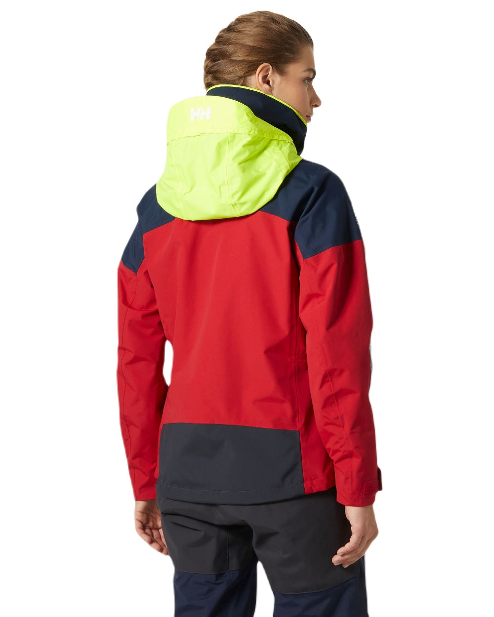 Red coloured Helly Hansen Womens Pier 4.0 Jacket on white background