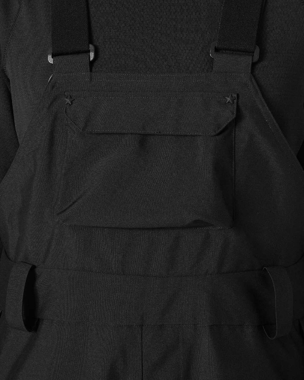 Black Coloured Helly Hansen Womens Powderqueen Bib Pant on white background