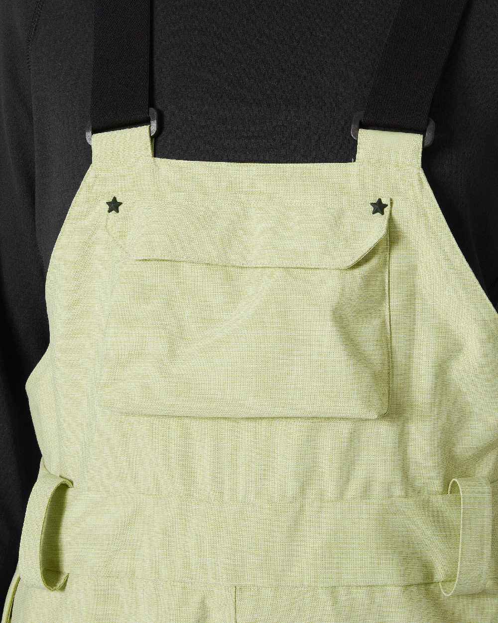 Iced Matcha Coloured Helly Hansen Womens Powderqueen Bib Pant on white background