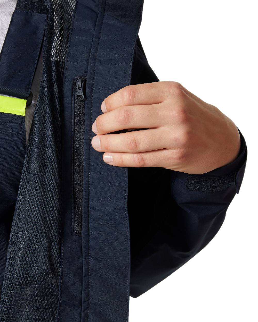 Navy coloured Helly Hansen Womens Quayside Jacket on white background