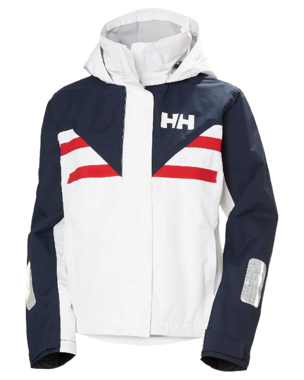 White coloured Helly Hansen Womens Quayside Jacket on white background