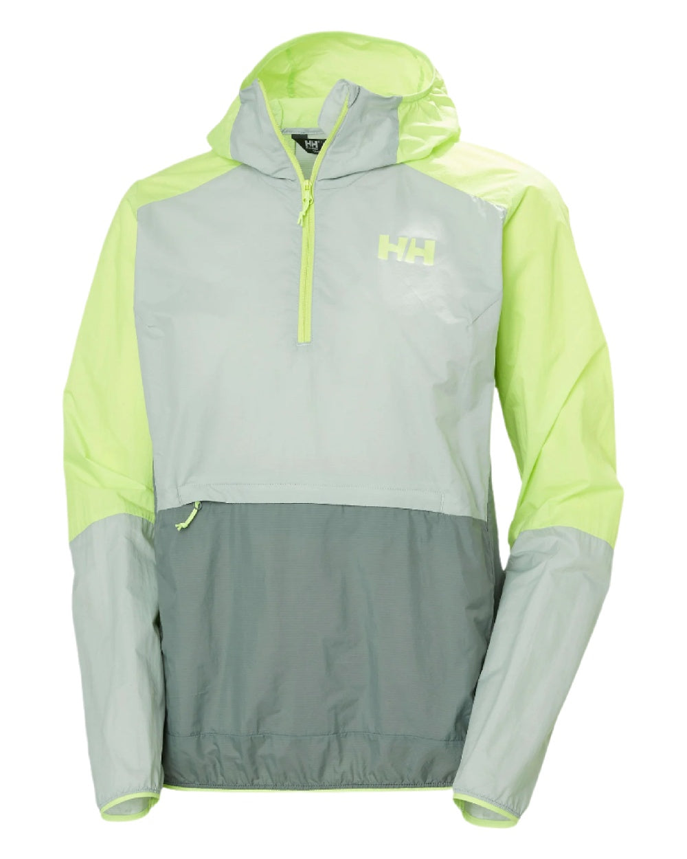 Sharp Green coloured Helly Hansen Womens Roam Wind Anorak on white background