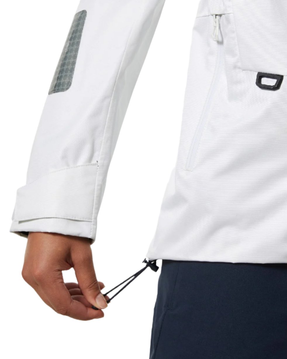 White coloured Helly Hansen Womens Salt Original Sailing Jacket on white background