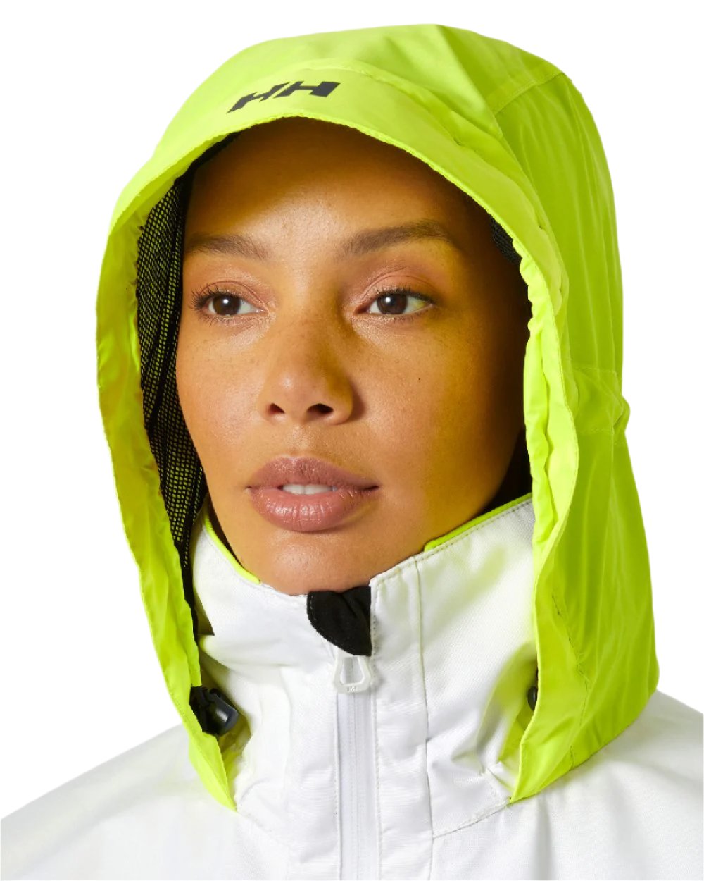 White coloured Helly Hansen Womens Salt Original Sailing Jacket on white background