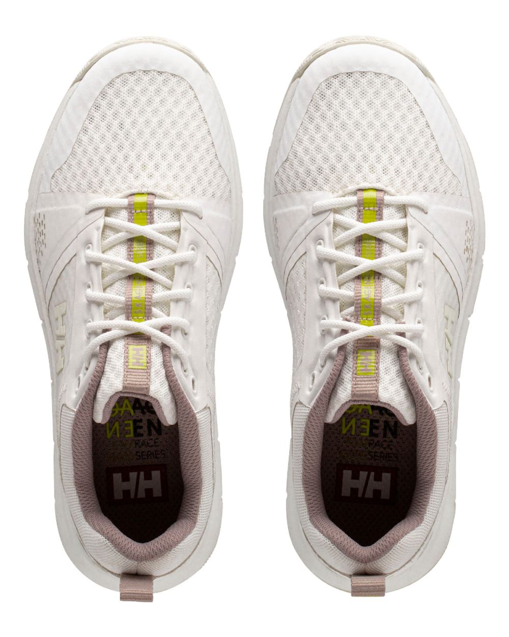 Off White Pink Cloud Coloured Helly Hansen Womens Skagen F-1 Offshore Shoes on white background