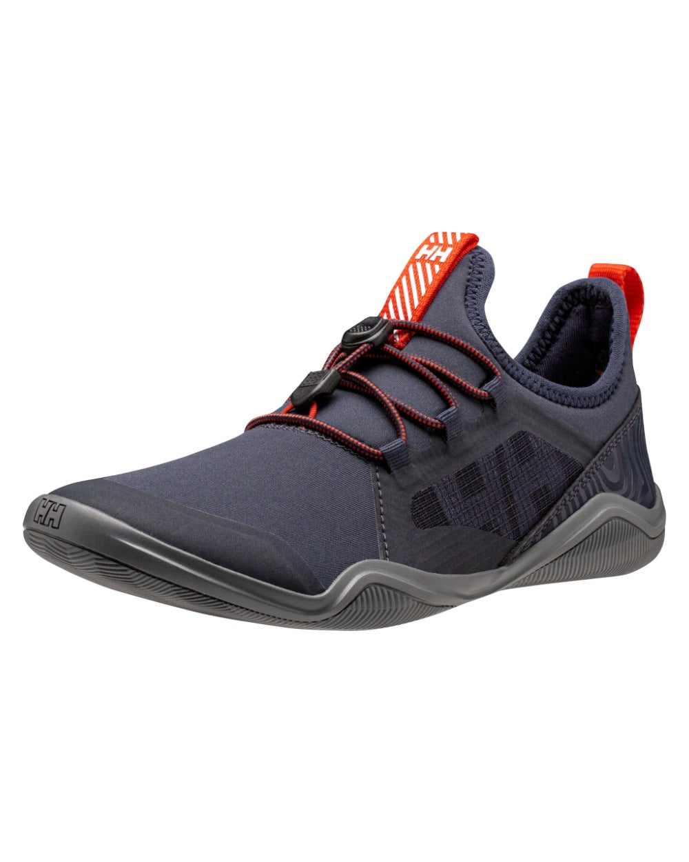 Navy Flame Coloured Helly Hansen Womens Supalight Moc One Watersport Shoes on white background