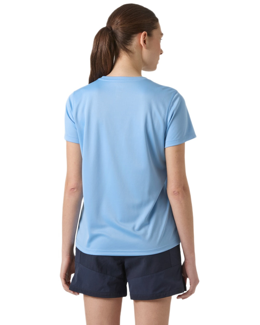 Bright Blue coloured Helly Hansen Womens Tech T-Shirt 2.0 on white background