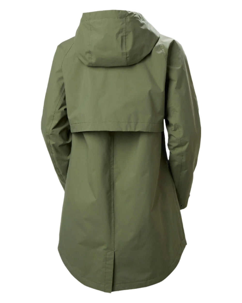 Lav Green coloured Helly Hansen Womens Valentia 2.0 Raincoat on white background