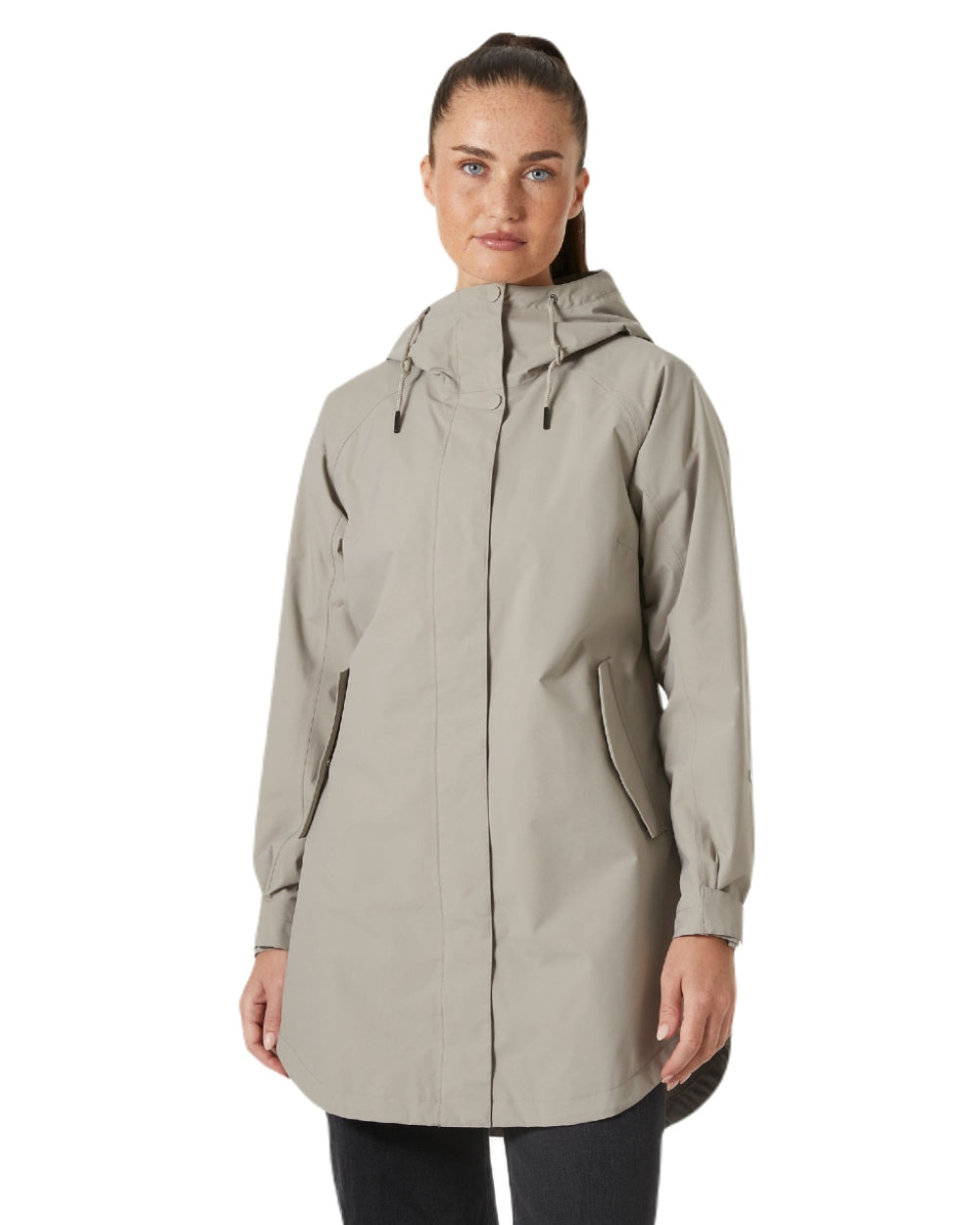 Terrazzo coloured Helly Hansen Womens Valentia 2.0 Raincoat on white background
