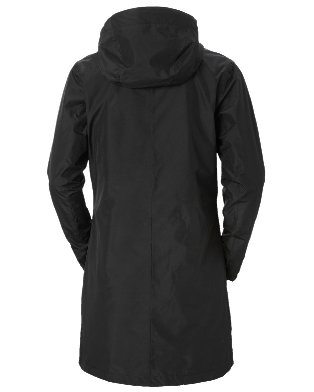 Black Coloured Helly Hansen Womens Valkyrie Fleece Lined Rain Jacket on white background