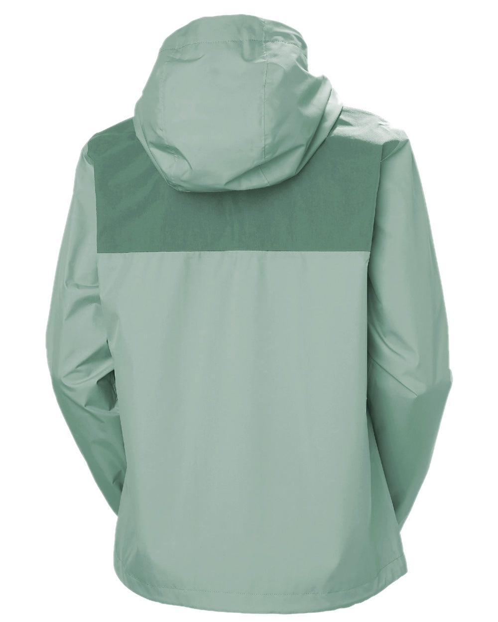 Green Mist coloured Helly Hansen Womens Vancouver Rain Jacket on white background