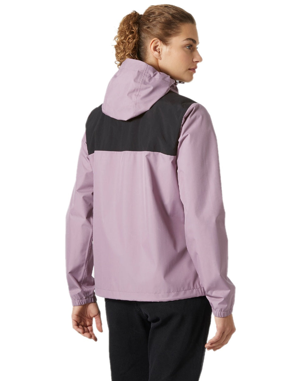 Purple Clay coloured Helly Hansen Womens Vancouver Rain Jacket on white background
