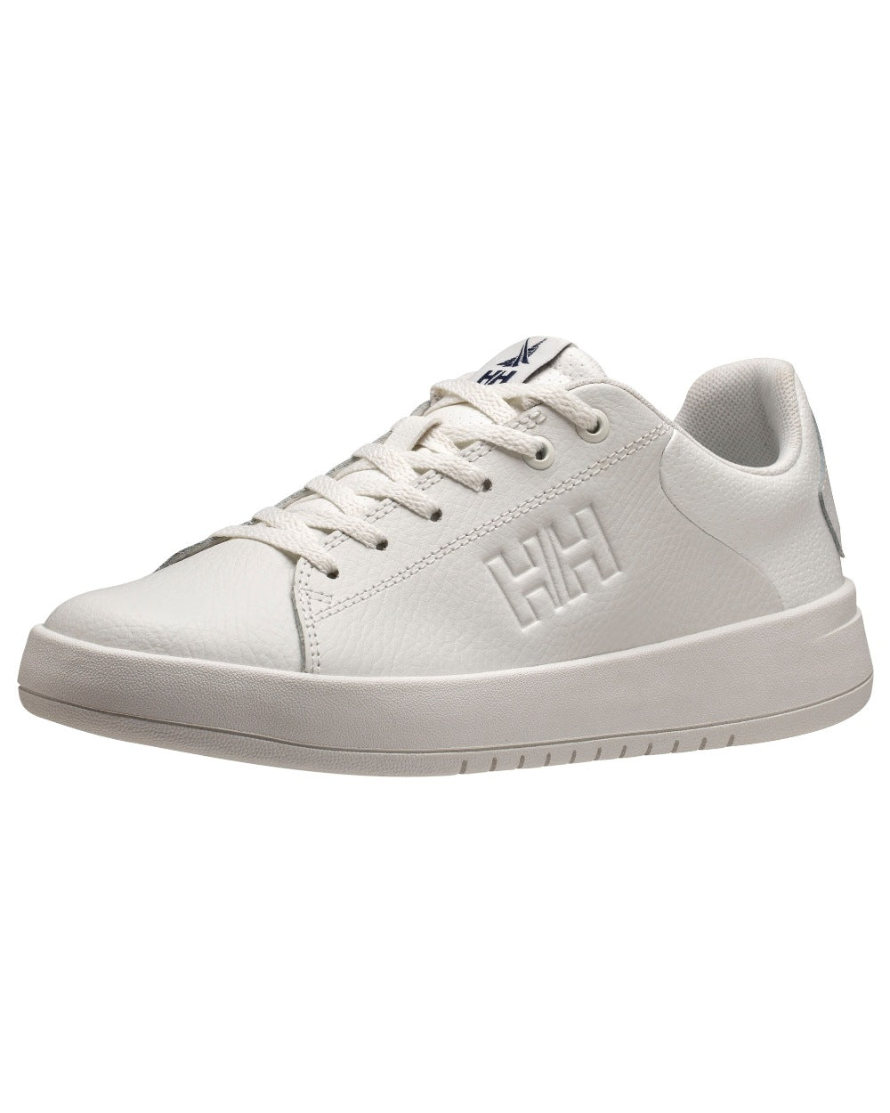 Off White Coloured Helly Hansen Womens Varberg Classic Marine Lifestyle Shoes on white background