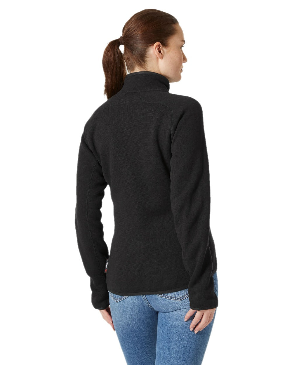 Black Coloured Helly Hansen Womens Varde Fleece Jacket 2.0 on white background