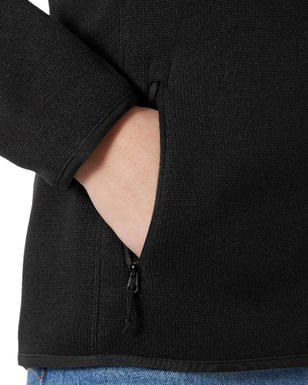 Black Coloured Helly Hansen Womens Varde Fleece Jacket 2.0 on white background