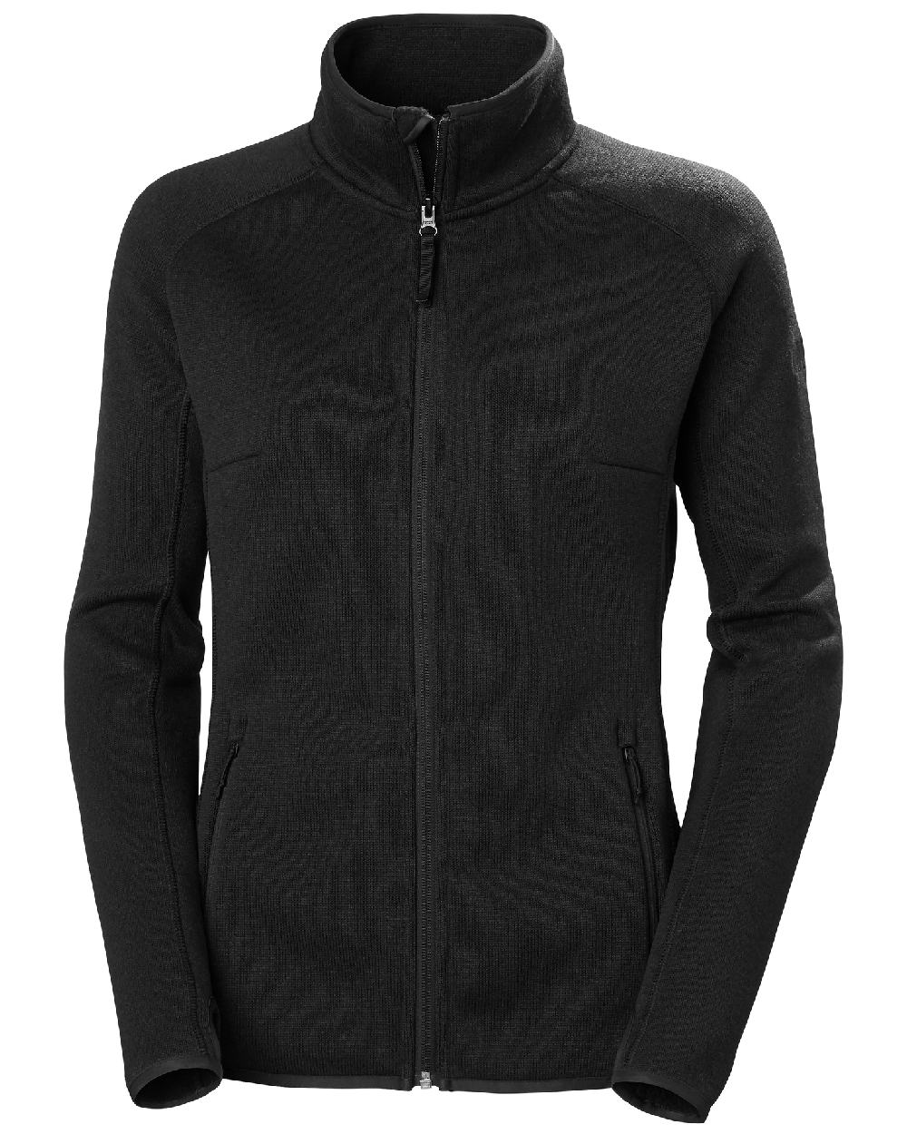 Black Coloured Helly Hansen Womens Varde Fleece Jacket 2.0 on white background