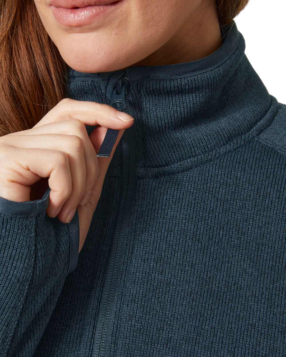 Navy Coloured Helly Hansen Womens Varde Fleece Jacket 2.0 on white background