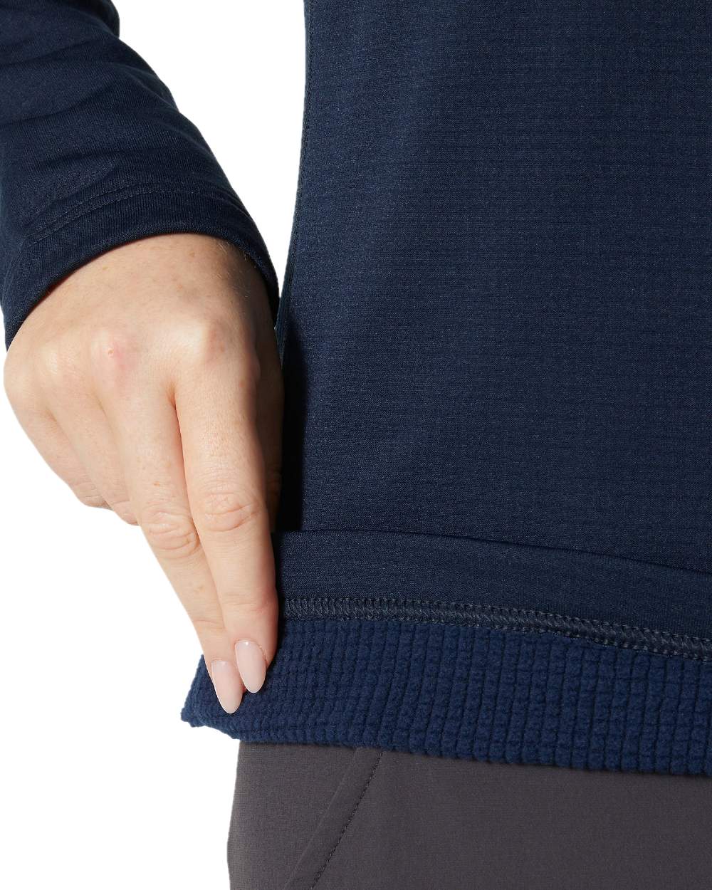 Navy coloured Helly Hansen Womens Versalite Half Zip Fleece on white background