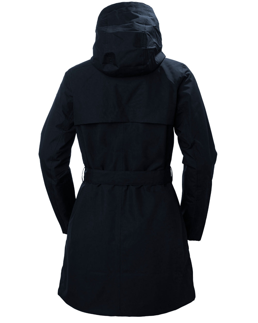 Navy Coloured Helly Hansen Womens Welsey II Insulated Trench Coat on white background