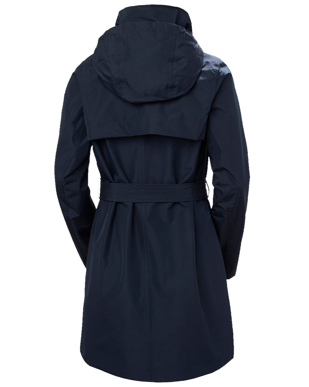 Navy Coloured Helly Hansen Womens Welsey II Trench Coat on white background