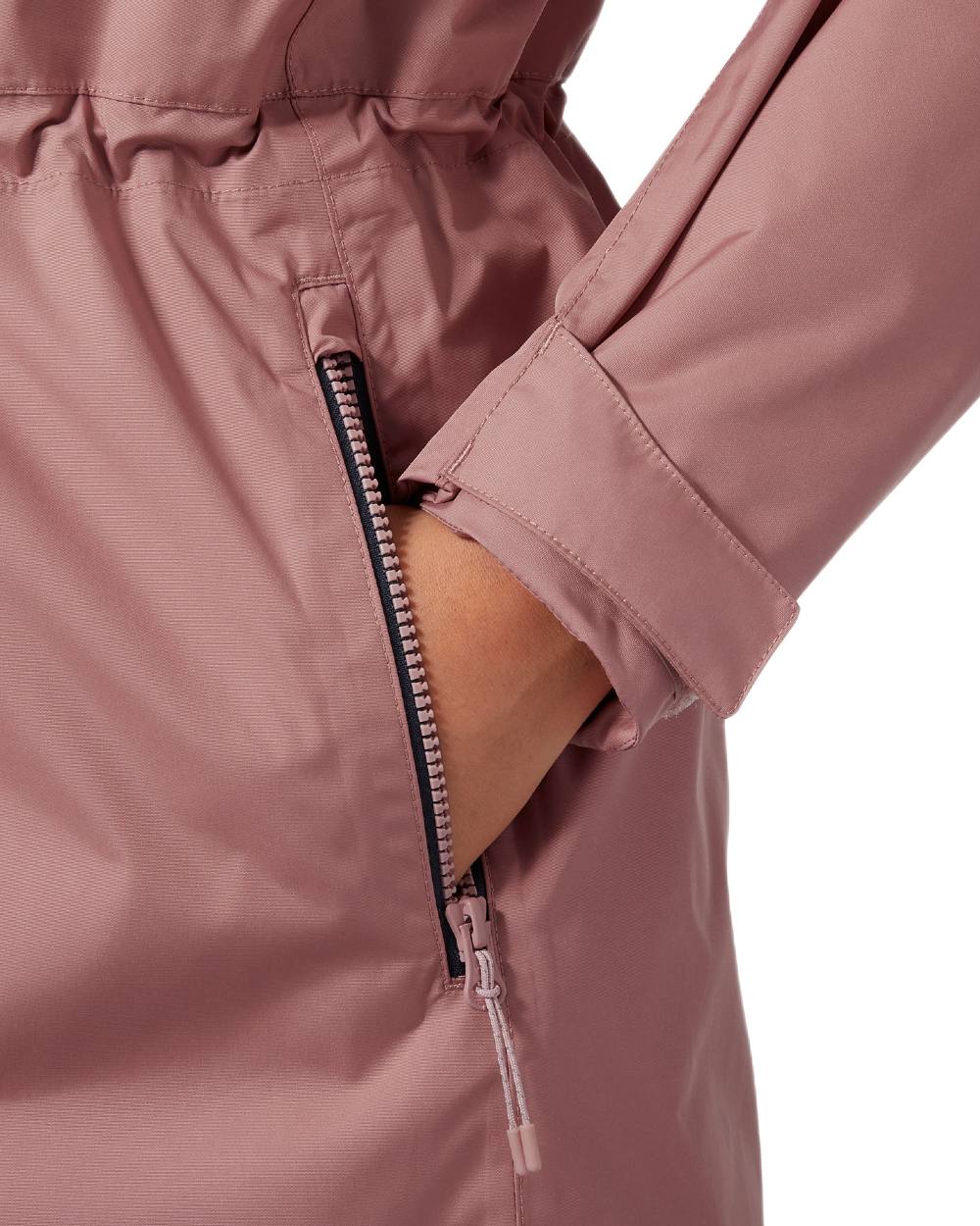 Ash Rose Coloured Helly Hansen Womens Westport Insulated Coat on white background