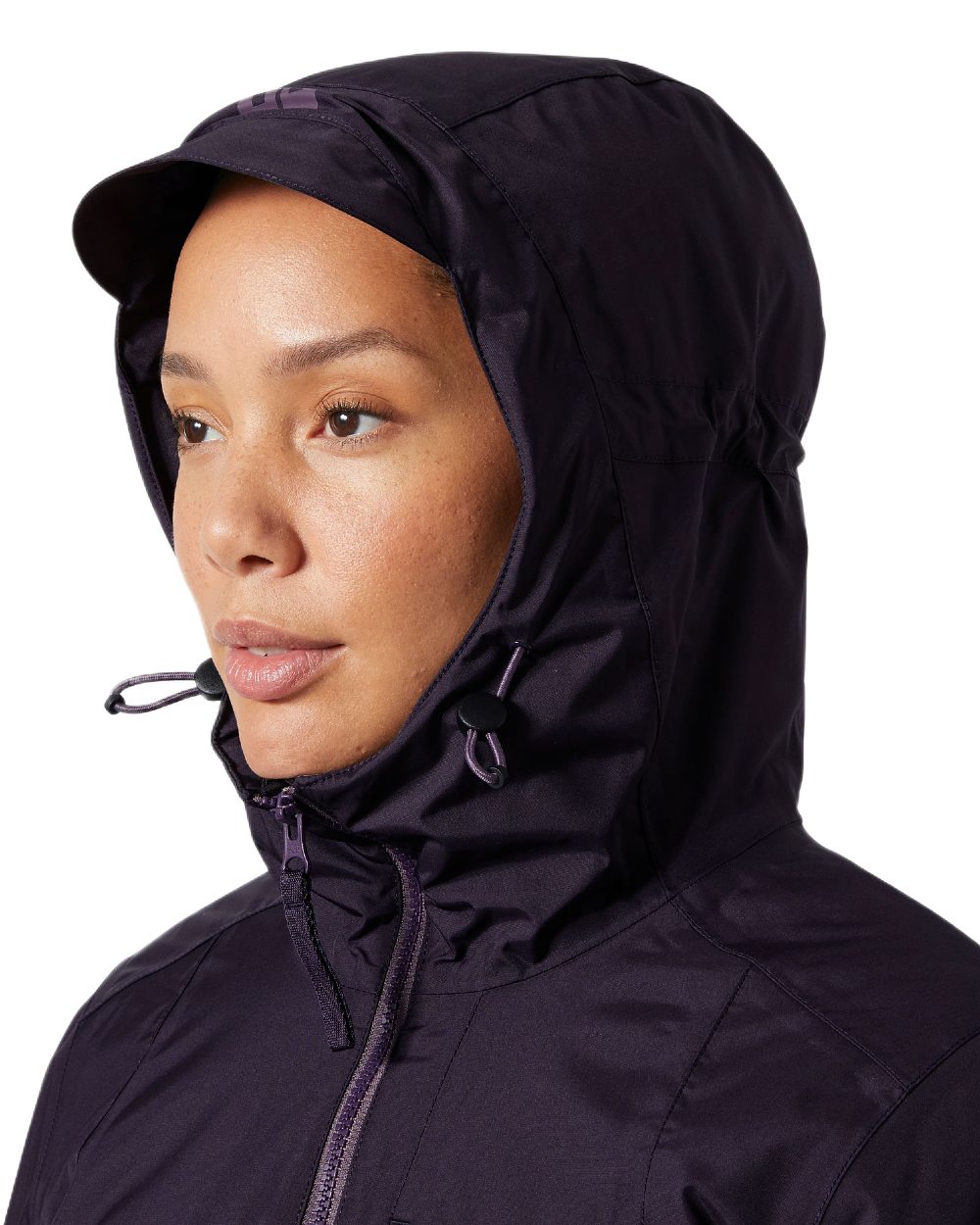 Black Grape Coloured Helly Hansen Womens Westport Insulated Coat on white background