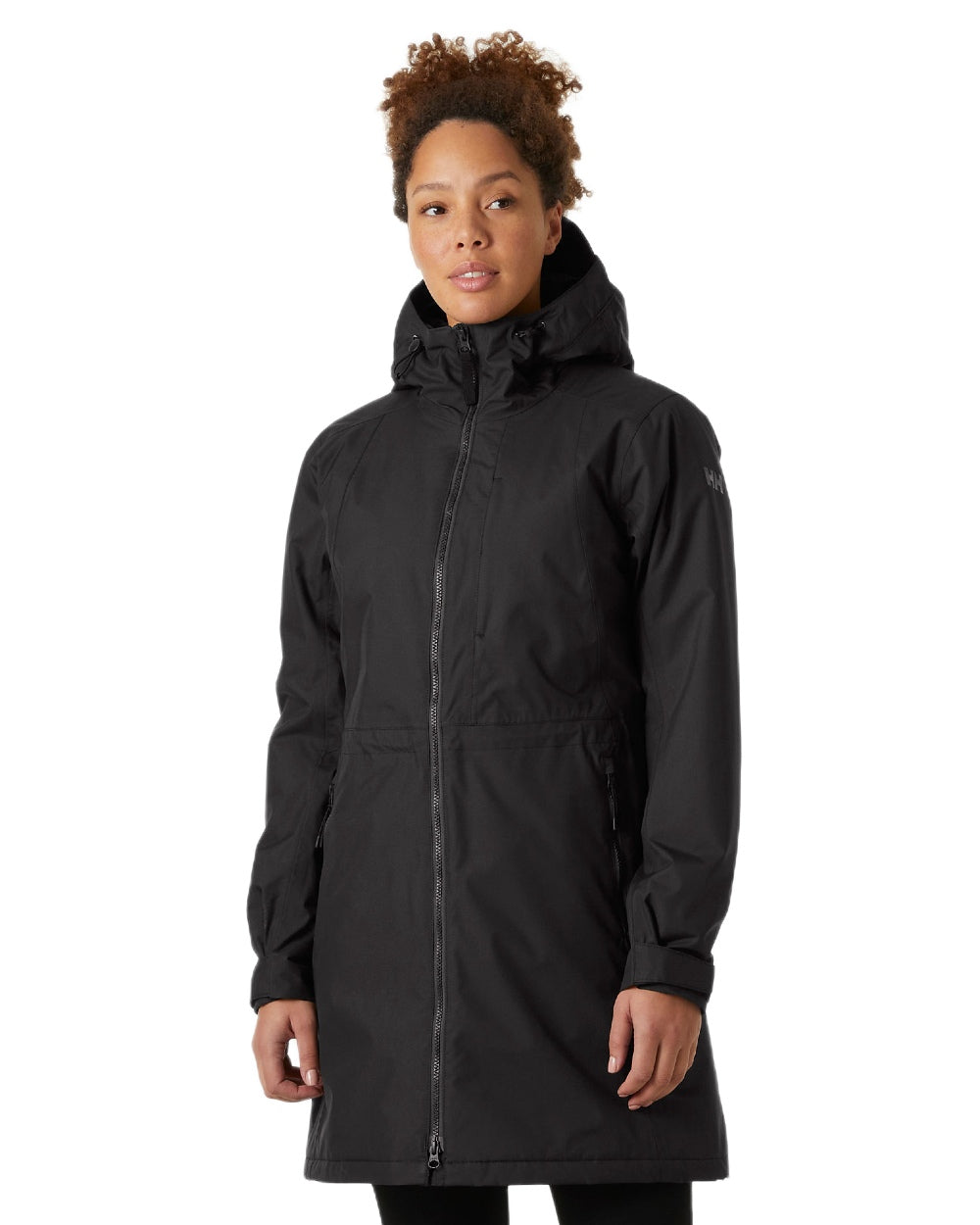 Black Coloured Helly Hansen Womens Westport Insulated Coat on white background